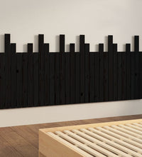 Wand-Kopfteil Schwarz 185x3x80 cm Massivholz Kiefer