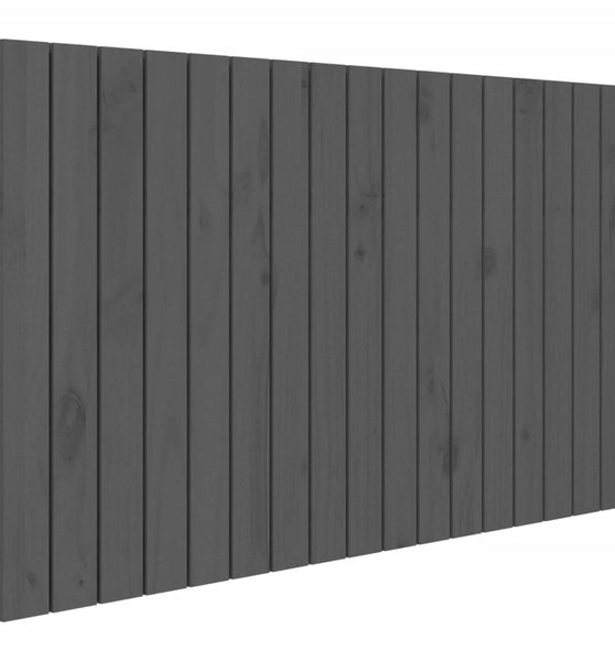 Wand-Kopfteil Grau 108x3x60 cm Massivholz Kiefer