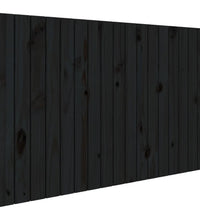 Wand-Kopfteil Schwarz 108x3x60 cm Massivholz Kiefer