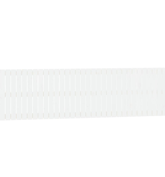 Wand-Kopfteil Weiß 204x3x60 cm Massivholz Kiefer