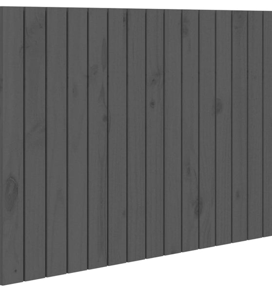 Wand-Kopfteil Grau 95,5x3x60 cm Massivholz Kiefer