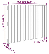 Wand-Kopfteil Schwarz 95,5x3x60 cm Massivholz Kiefer