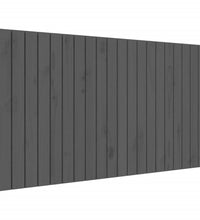 Wand-Kopfteil Grau 127,5x3x60 cm Massivholz Kiefer