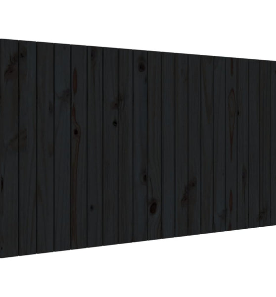 Wand-Kopfteil Schwarz 127,5x3x60 cm Massivholz Kiefer