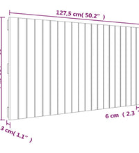 Wand-Kopfteil Schwarz 127,5x3x60 cm Massivholz Kiefer