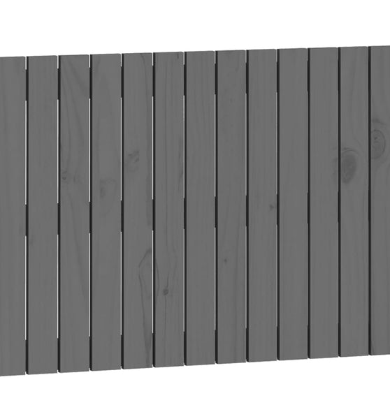 Wand-Kopfteil Grau 82,5x3x60 cm Massivholz Kiefer