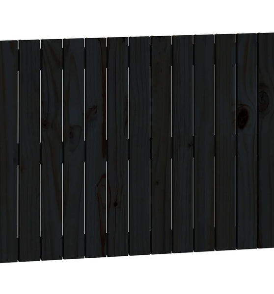 Wand-Kopfteil Schwarz 82,5x3x60 cm Massivholz Kiefer