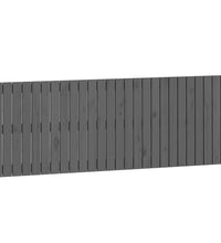 Wand-Kopfteil Grau 166x3x60 cm Massivholz Kiefer