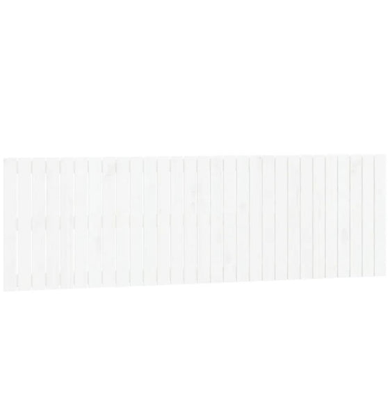 Wand-Kopfteil Weiß 185x3x60 cm Massivholz Kiefer
