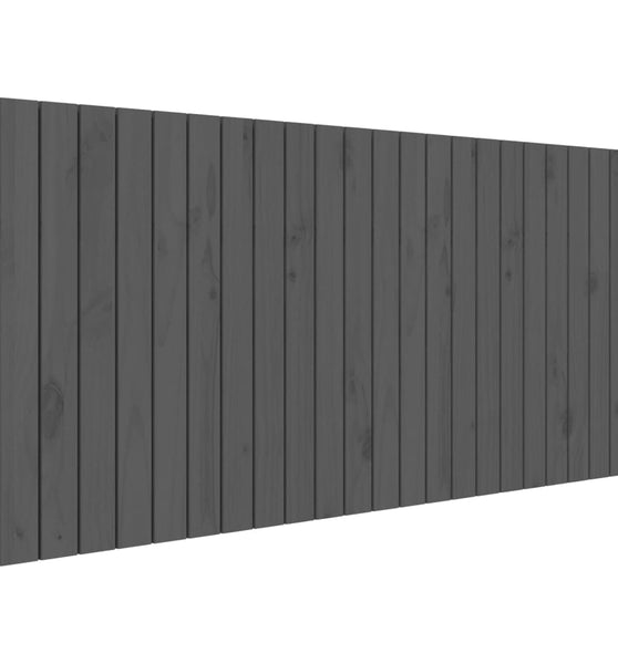 Wand-Kopfteil Grau 140x3x60 cm Massivholz Kiefer