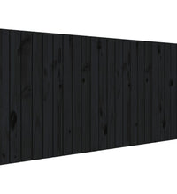 Wand-Kopfteil Schwarz 140x3x60 cm Massivholz Kiefer