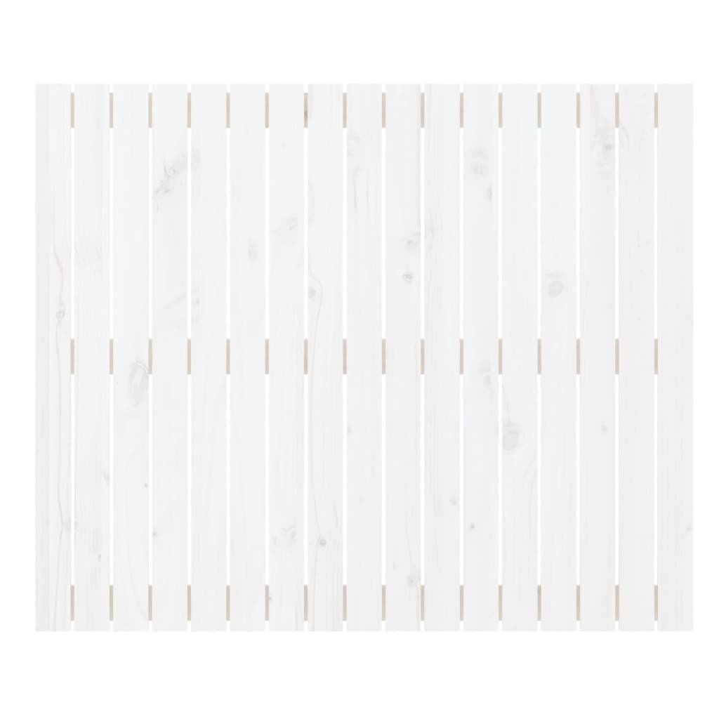 Wand-Kopfteil Weiß 108x3x90 cm Massivholz Kiefer