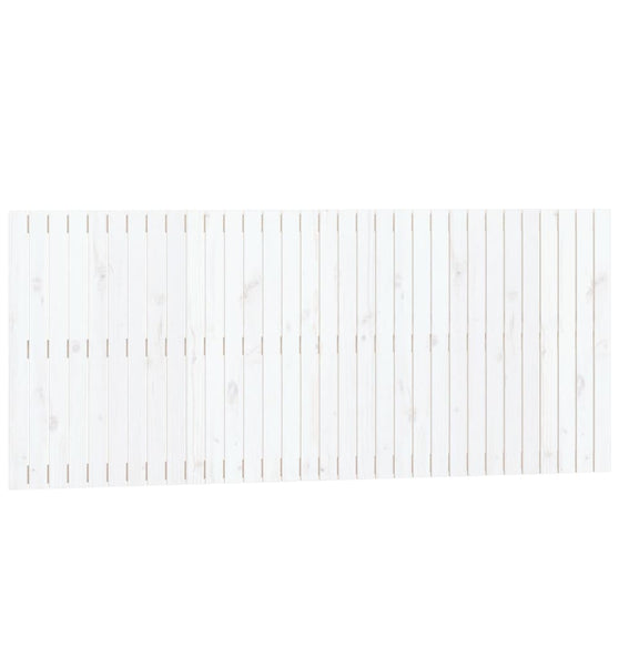 Wand-Kopfteil Weiß 204x3x90 cm Massivholz Kiefer