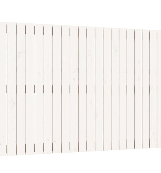 Wand-Kopfteil Weiß 127,5x3x90 cm Massivholz Kiefer
