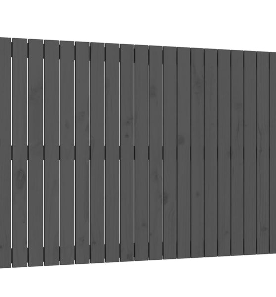 Wand-Kopfteil Grau 127,5x3x90 cm Massivholz Kiefer