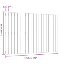 Wand-Kopfteil Honigbraun 127,5x3x90 cm Massivholz Kiefer