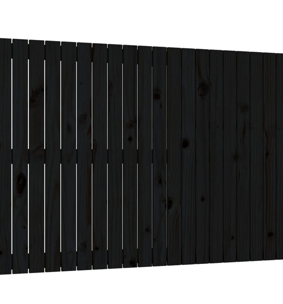 Wand-Kopfteil Schwarz 127,5x3x90 cm Massivholz Kiefer