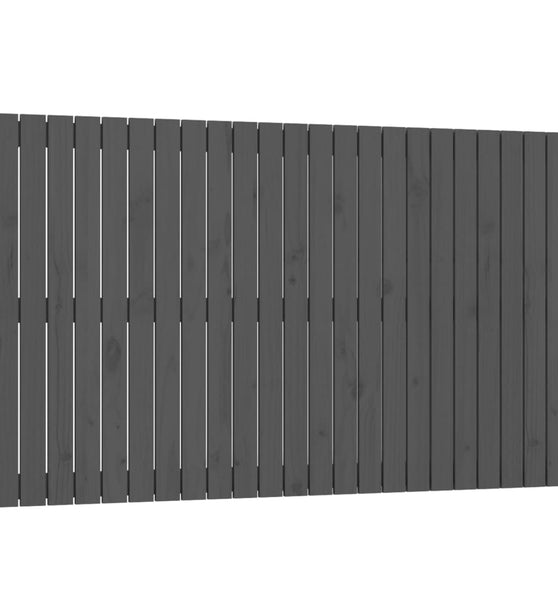 Wand-Kopfteil Grau 147x3x90 cm Massivholz Kiefer