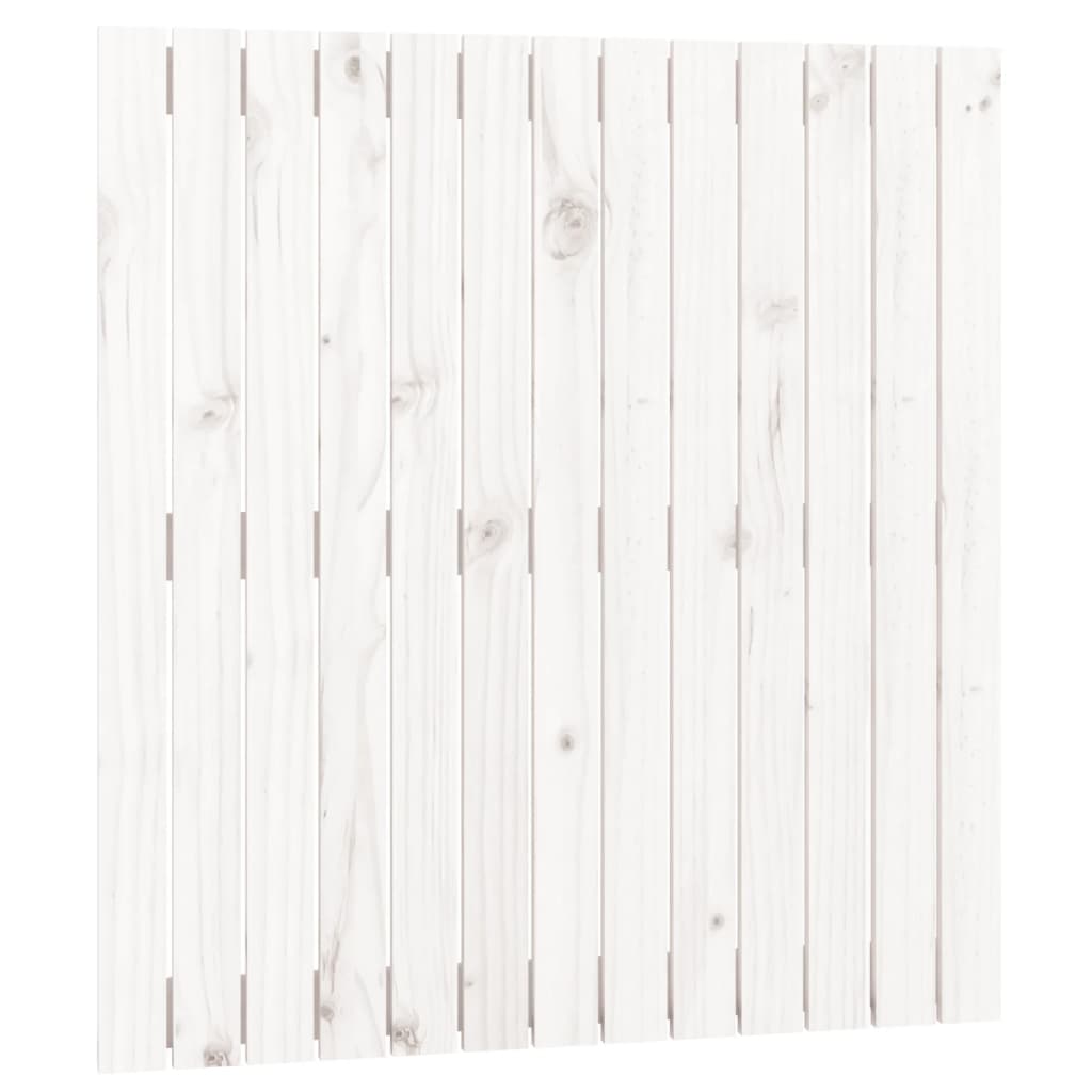 Wand-Kopfteil Weiß 82,5x3x90 cm Massivholz Kiefer