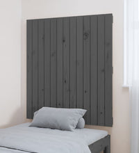 Wand-Kopfteil Grau 82,5x3x90 cm Massivholz Kiefer