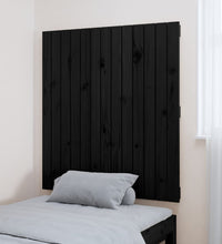 Wand-Kopfteil Schwarz 82,5x3x90 cm Massivholz Kiefer