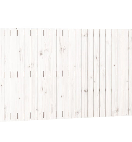 Wand-Kopfteil Weiß 140x3x90 cm Massivholz Kiefer