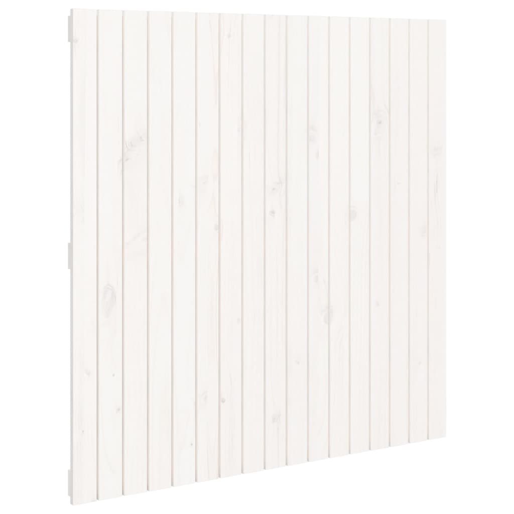 Wand-Kopfteil Weiß 108x3x110 cm Massivholz Kiefer