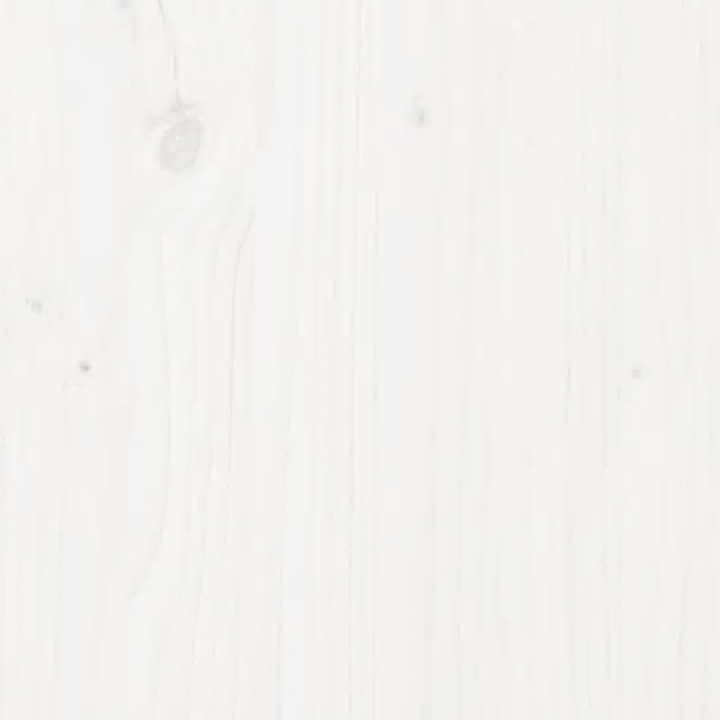 Wand-Kopfteil Weiß 108x3x110 cm Massivholz Kiefer