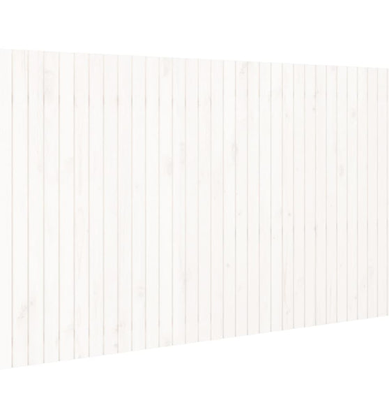 Wand-Kopfteil Weiß 204x3x110 cm Massivholz Kiefer