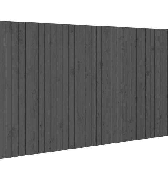 Wand-Kopfteil Grau 204x3x110 cm Massivholz Kiefer