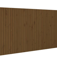Wand-Kopfteil Honigbraun 204x3x110 cm Massivholz Kiefer