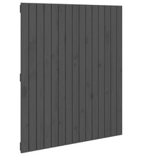 Wand-Kopfteil Grau 95,5x3x110 cm Massivholz Kiefer
