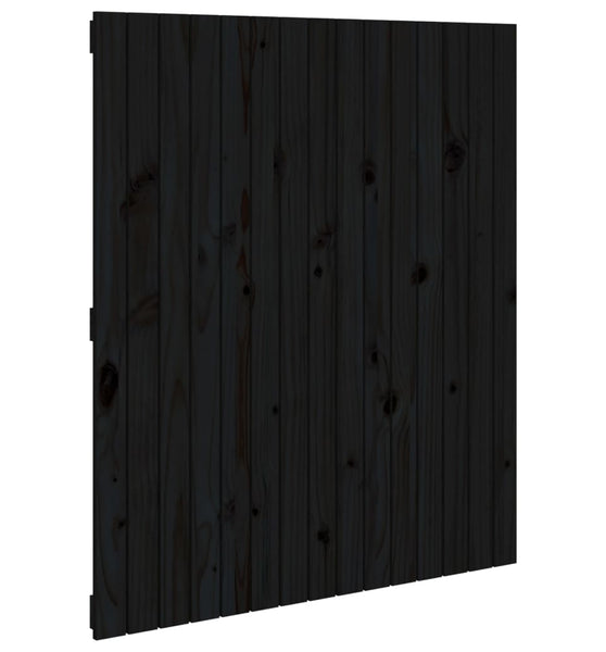Wand-Kopfteil Schwarz 95,5x3x110 cm Massivholz Kiefer