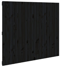 Wand-Kopfteil Schwarz 127,5x3x110 cm Massivholz Kiefer