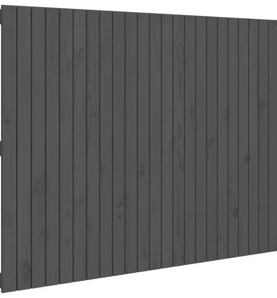Wand-Kopfteil Grau 146,5x3x110 cm Massivholz Kiefer