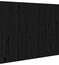 Wand-Kopfteil Schwarz 146,5x3x110 cm Massivholz Kiefer