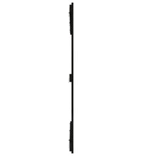 Wand-Kopfteil Schwarz 146,5x3x110 cm Massivholz Kiefer