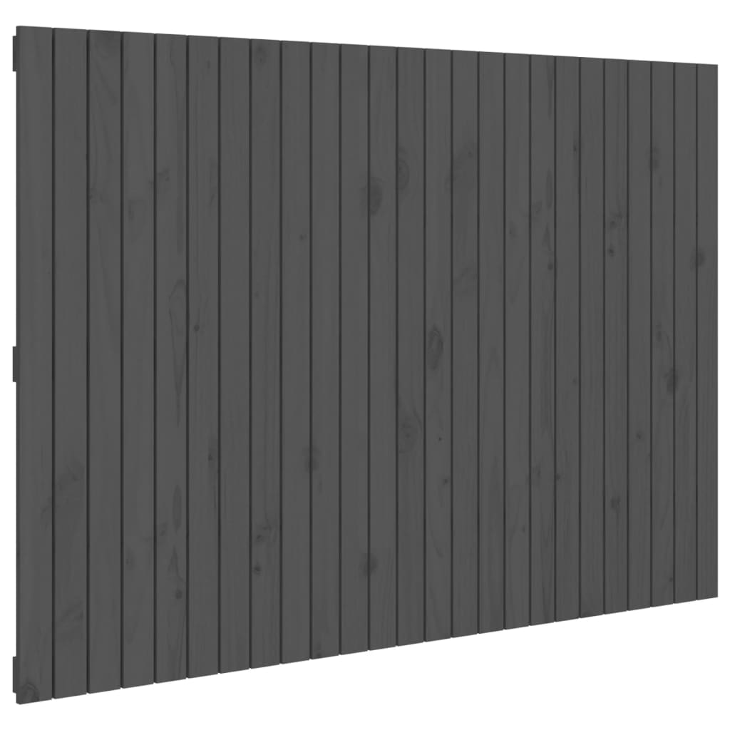 Wand-Kopfteil Grau 159,5x3x110 cm Massivholz Kiefer