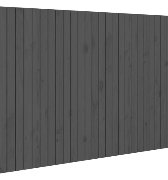 Wand-Kopfteil Grau 159,5x3x110 cm Massivholz Kiefer