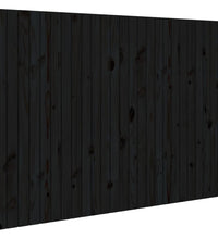 Wand-Kopfteil Schwarz 159,5x3x110 cm Massivholz Kiefer