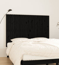 Wand-Kopfteil Schwarz 159,5x3x110 cm Massivholz Kiefer