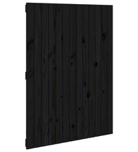 Wand-Kopfteil Schwarz 82,5x3x110 cm Massivholz Kiefer