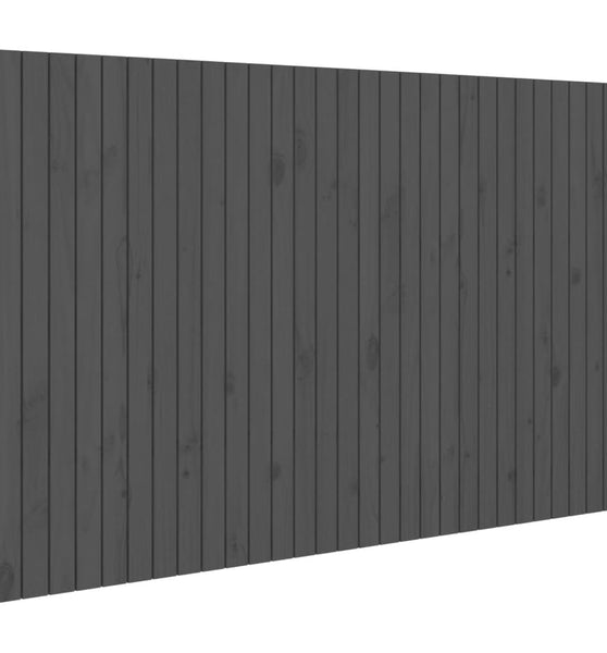 Wand-Kopfteil Grau 185x3x110 cm Massivholz Kiefer