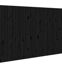 Wand-Kopfteil Schwarz 185x3x110 cm Massivholz Kiefer