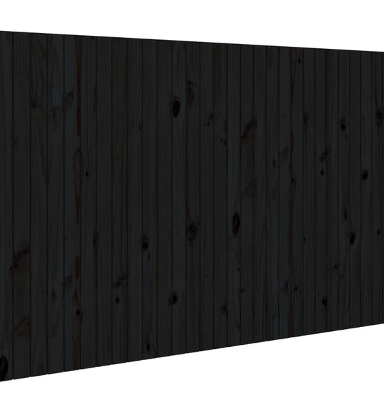 Wand-Kopfteil Schwarz 185x3x110 cm Massivholz Kiefer