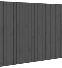 Wand-Kopfteil Grau 140x3x110 cm Massivholz Kiefer