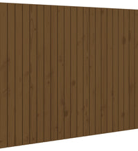 Wand-Kopfteil Honigbraun 140x3x110 cm Massivholz Kiefer