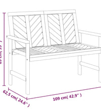 2-tlg. Garten-Lounge-Set Massivholz Akazie