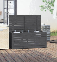 Gartenbox Grau 101x50,5x46,5 cm Massivholz Kiefer