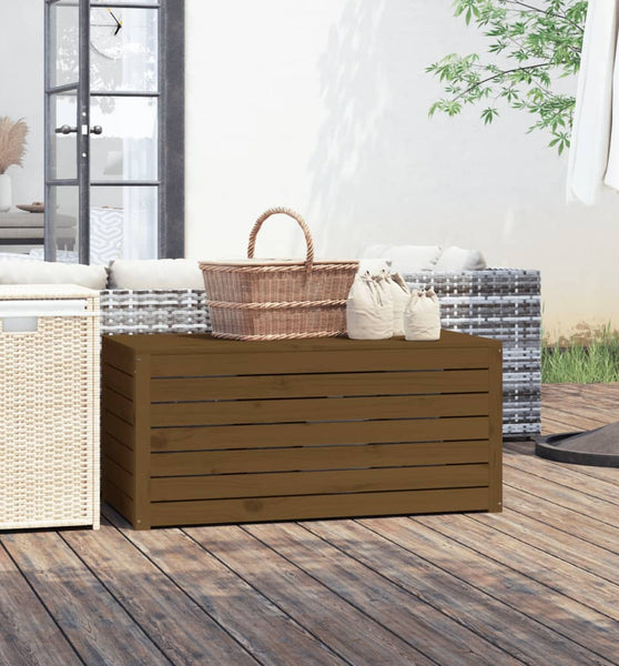 Gartenbox Honigbraun 101x50,5x46,5 cm Massivholz Kiefer